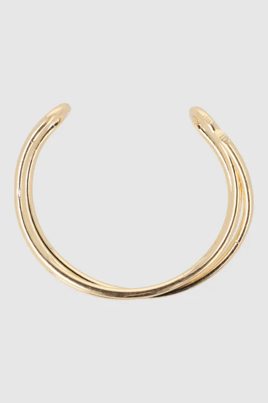 Cuff 2 lineas metal sold by Shasa