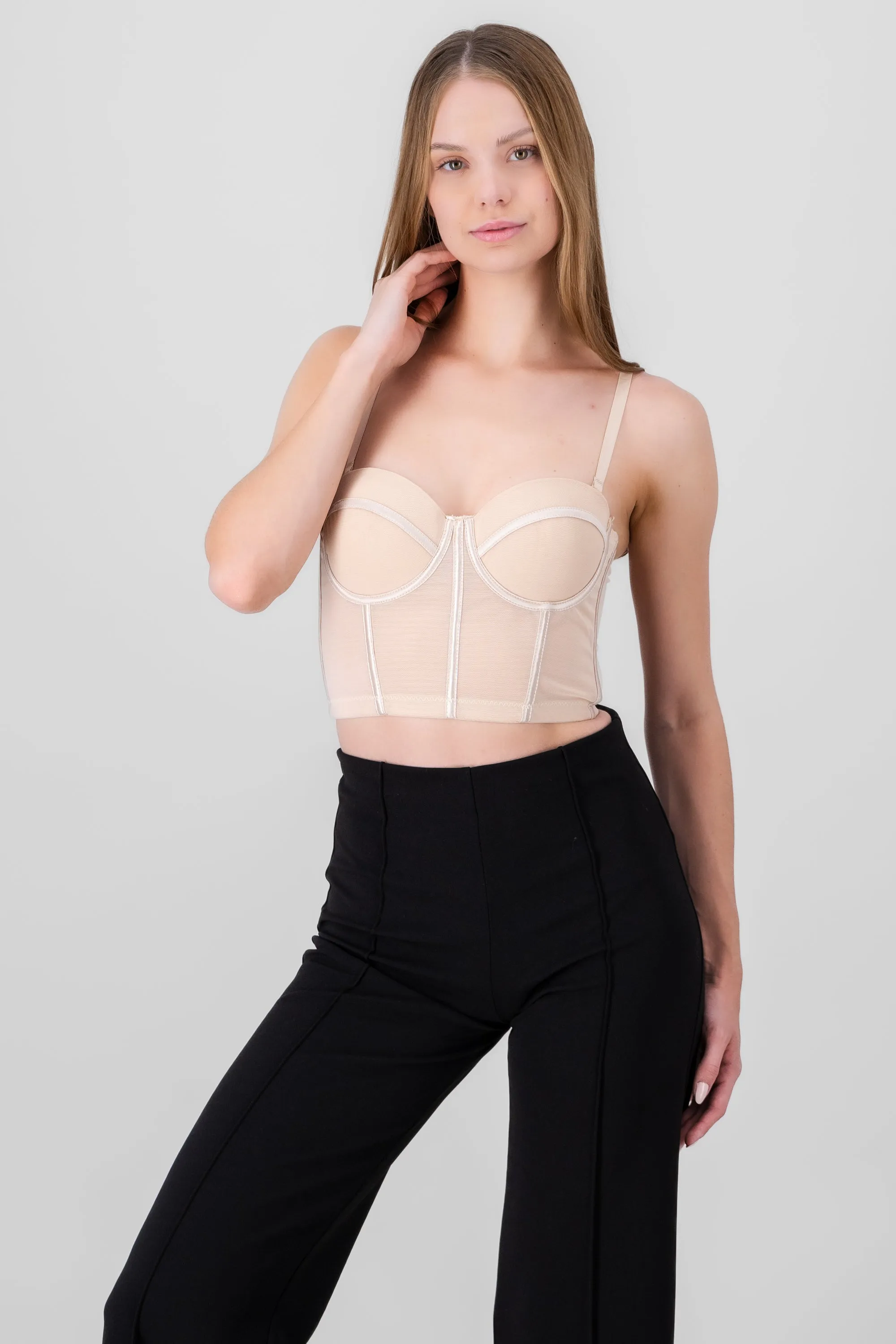 Corset mesh detalle varillas sold by Shasa