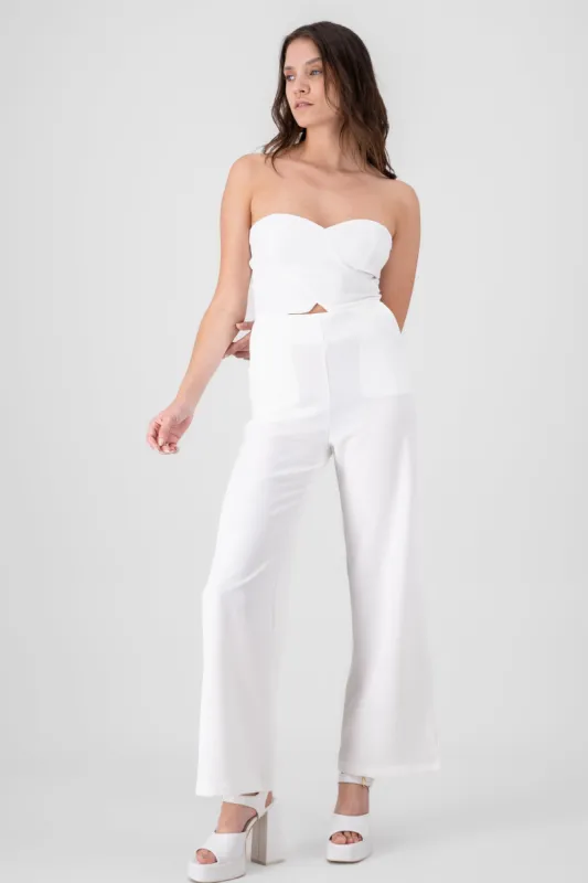 Jumpsuit strapless cierre espalda sold by Shasa