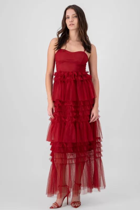 Maxi vestido mesh olanes sold by Shasa