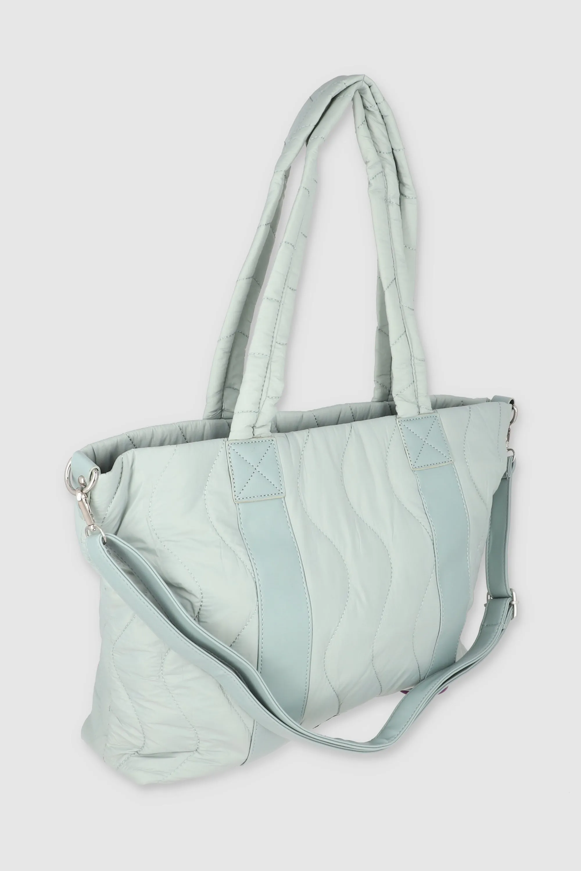 Bolsa tote capitonada ondas jareta sold by Shasa product image thumbnail 3