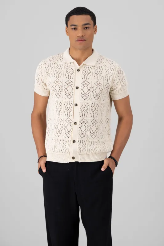 Camisa knit textura sold by Shasa