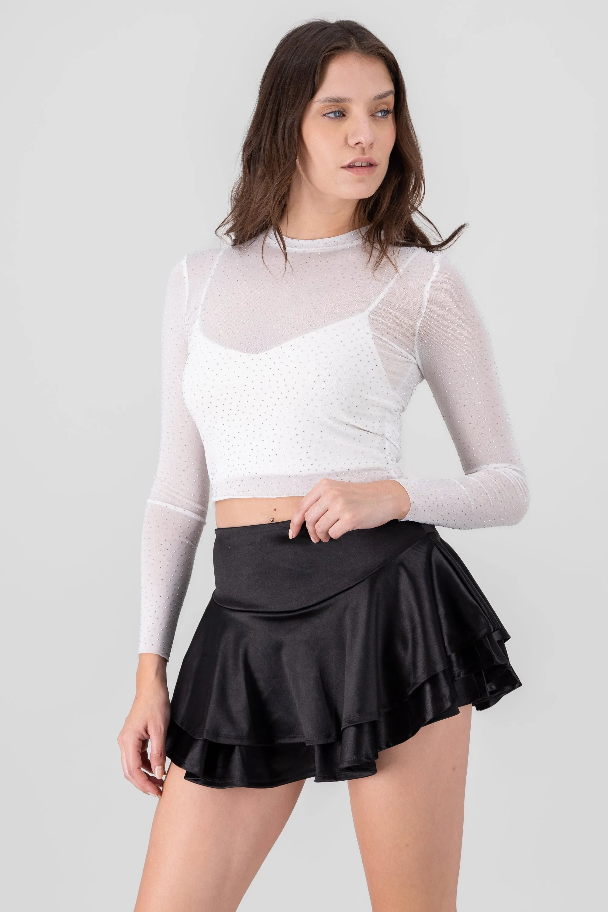 Top Mesh Manga Larga Brillos sold by Shasa product image thumbnail 2