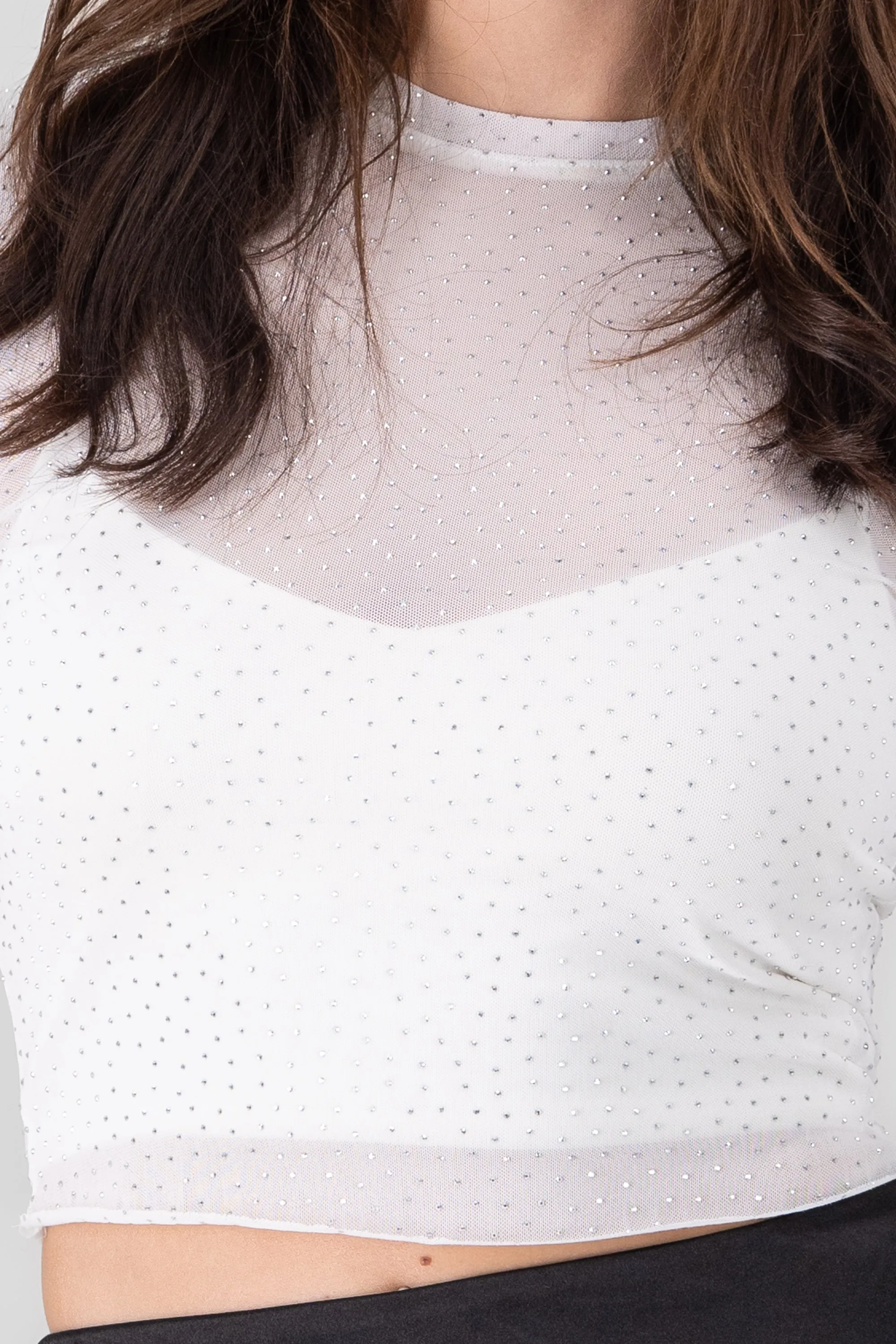 Top Mesh Manga Larga Brillos sold by Shasa product image thumbnail 5