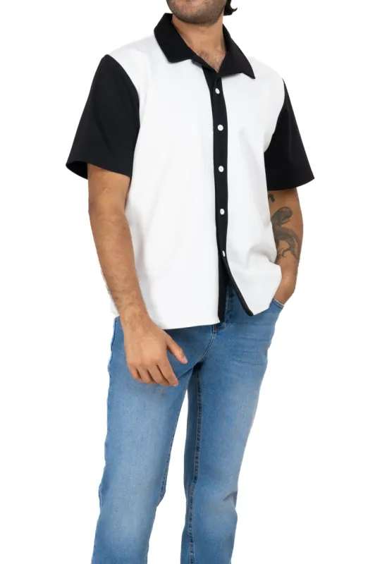 Camisa manga corta contraste sold by Shasa