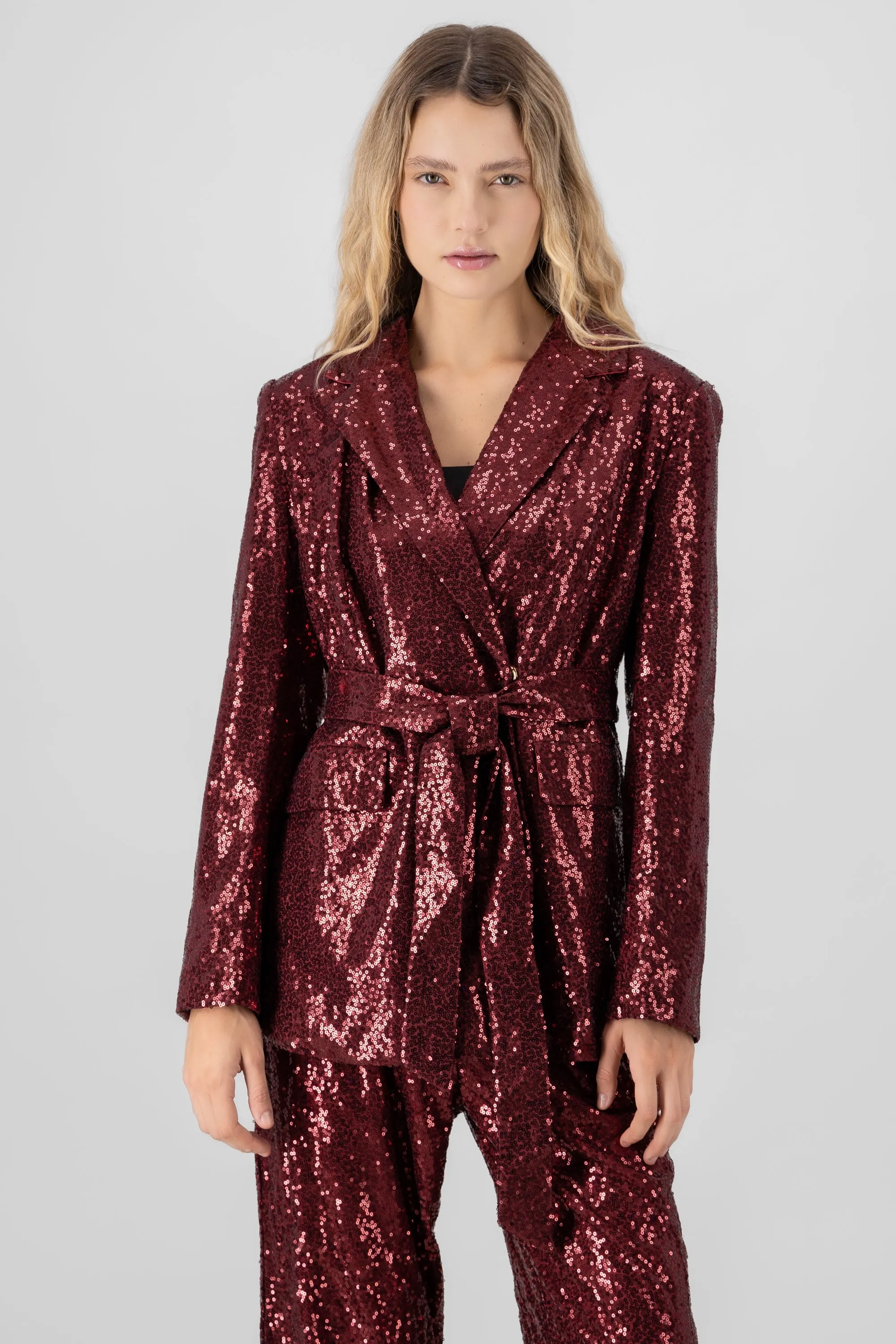 Saco brillos detalle cinturon sold by Shasa product image thumbnail 2