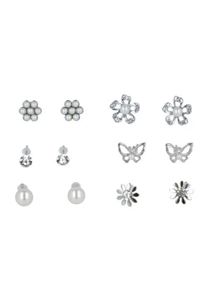 Set 6 aretes perlas mix sold by Shasa product image thumbnail 2