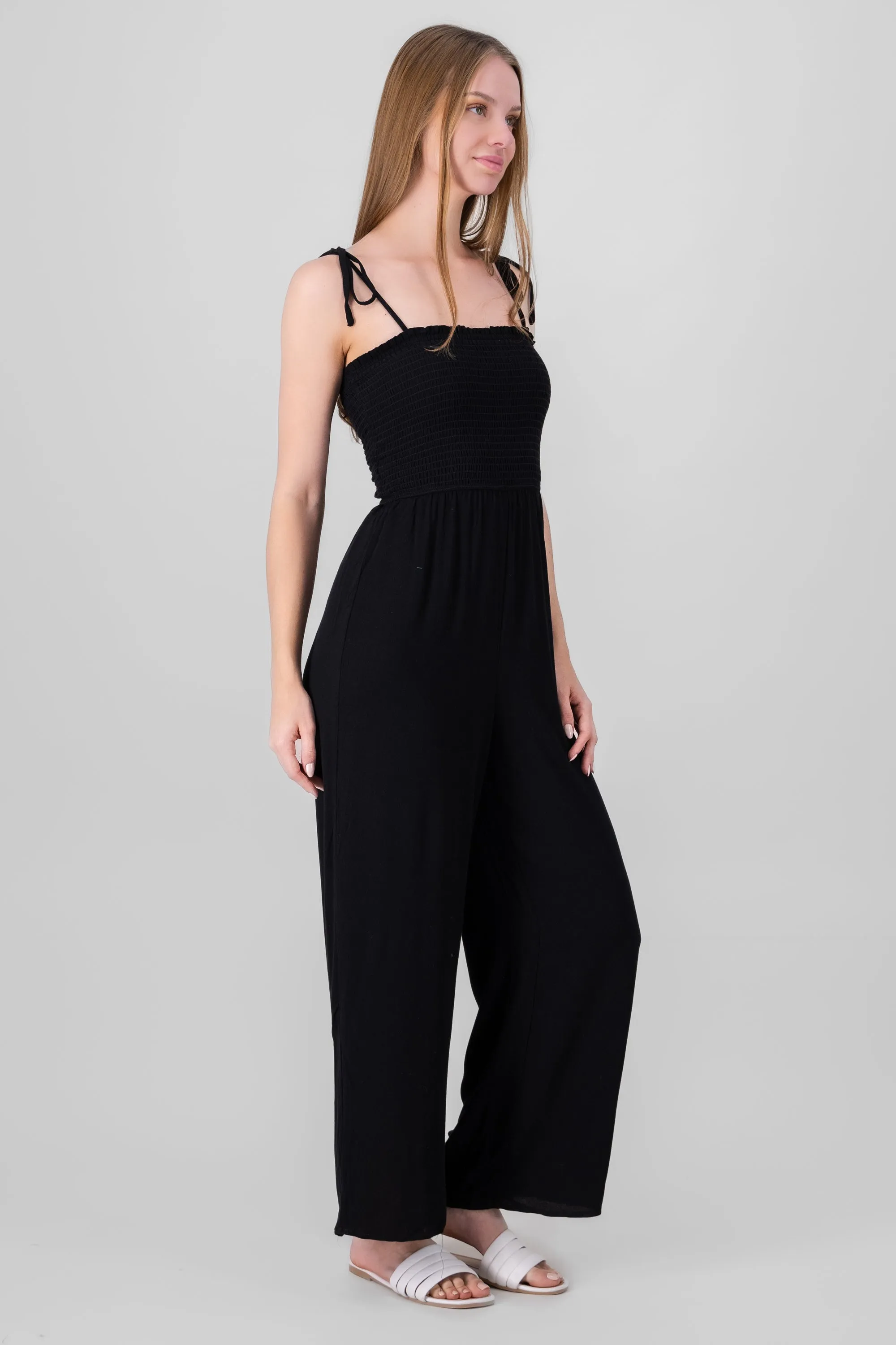 Jumpsuit wide leg liso smocked sold by Shasa product image thumbnail 3