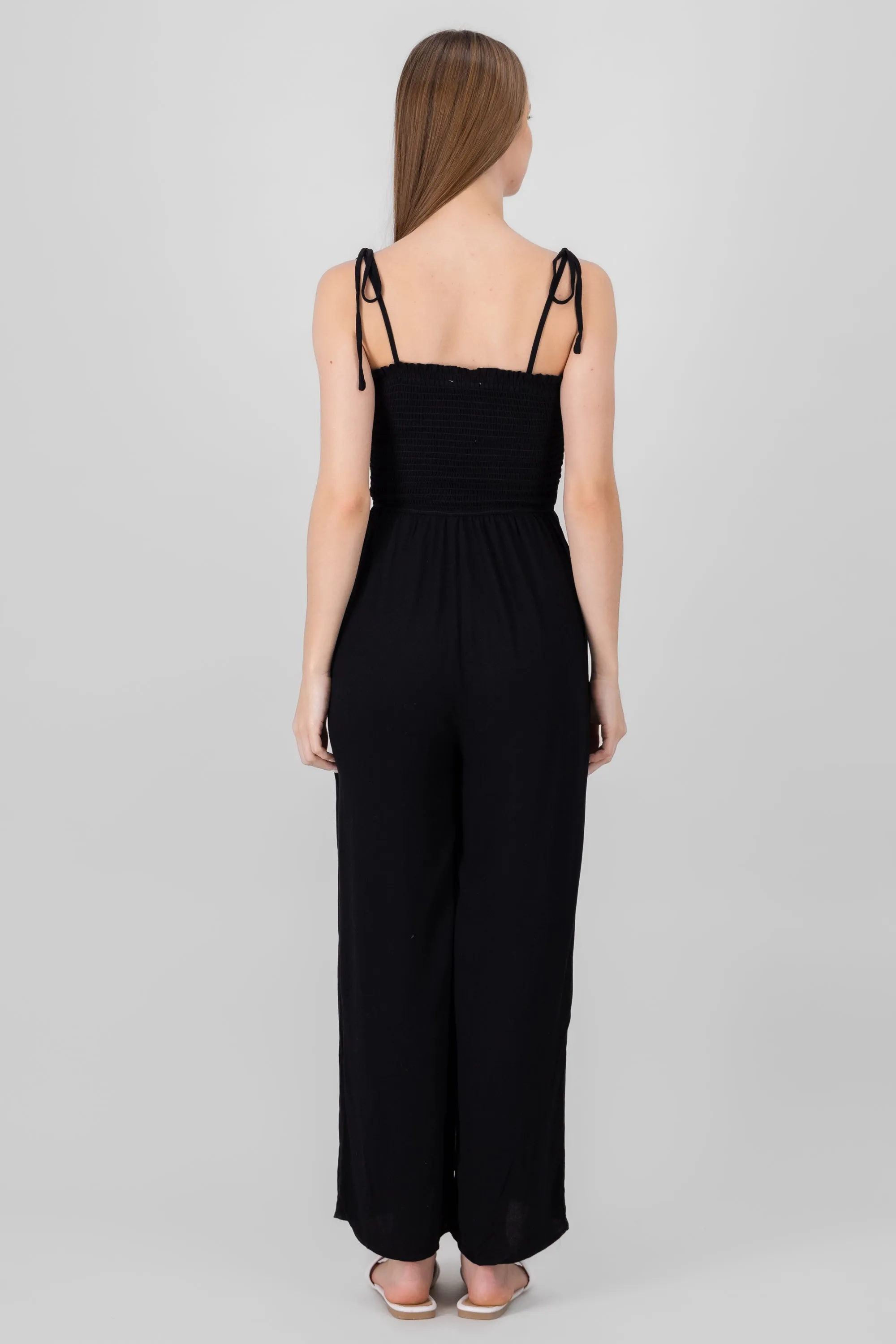 Jumpsuit wide leg liso smocked sold by Shasa product image thumbnail 4