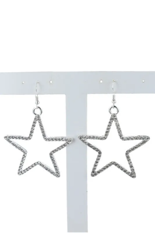 Aretes colgantes estrellas brillos sold by Shasa
