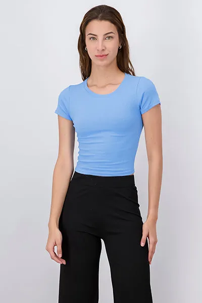 Top acanalado manga corta sold by Shasa