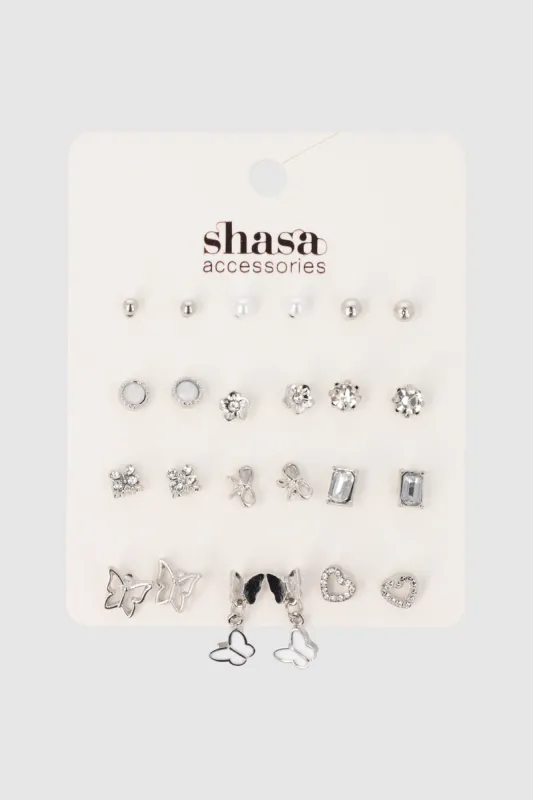 12 PR ARETES MARIPOSAS METAL sold by Shasa