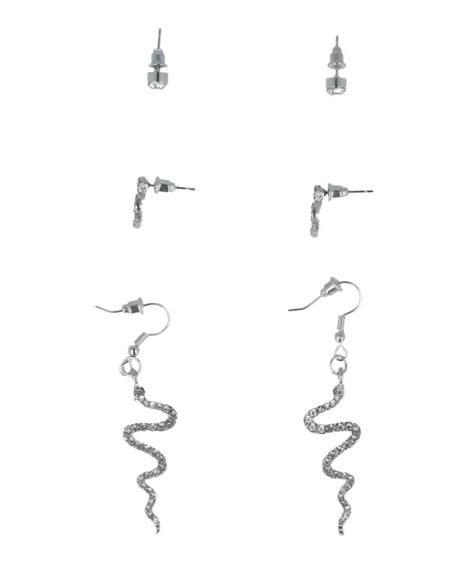 Set 3 Pares Aretes Serpiente sold by Shasa