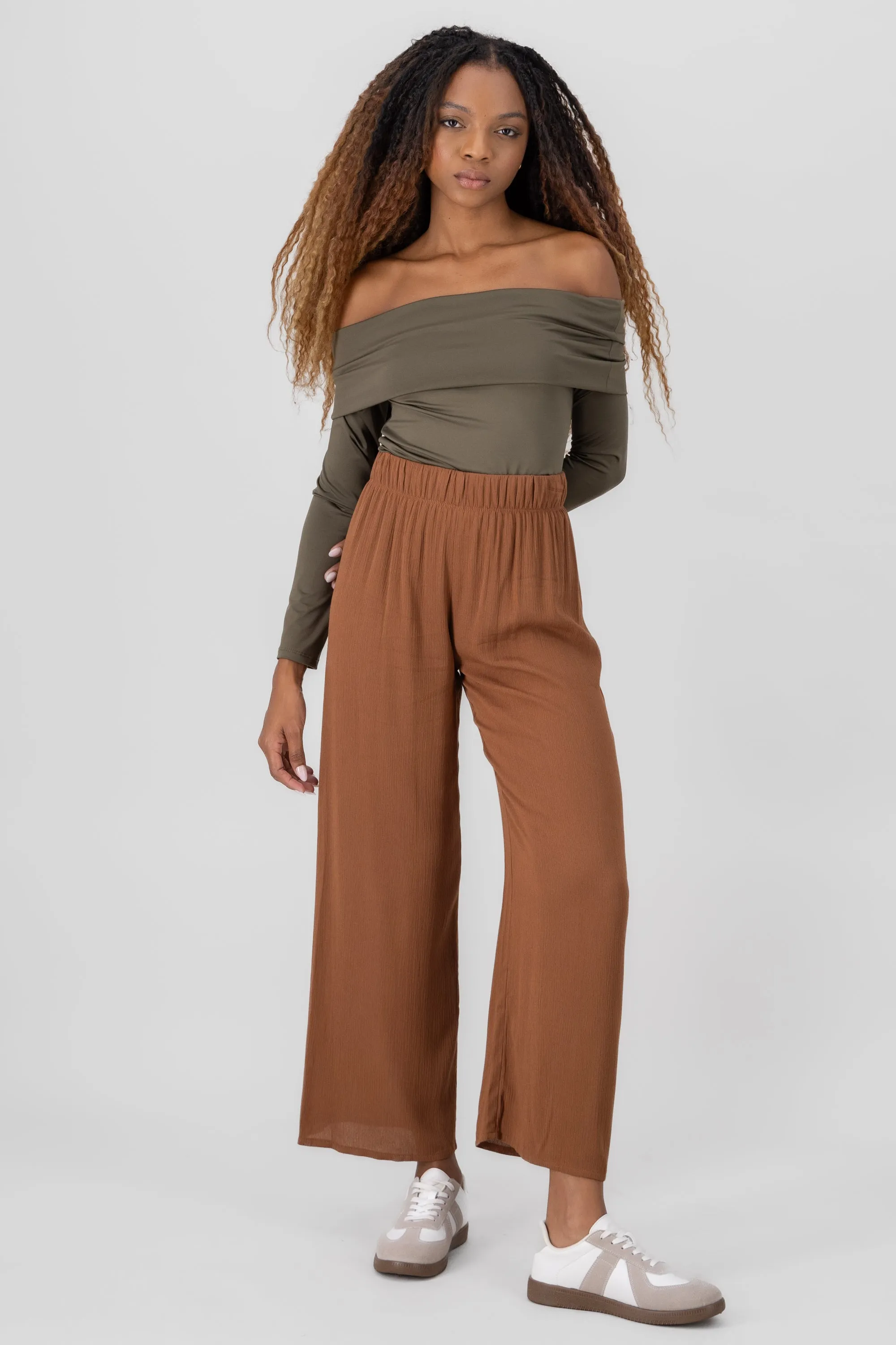 Pantalón Wide Leg Cintura Elástico sold by Shasa