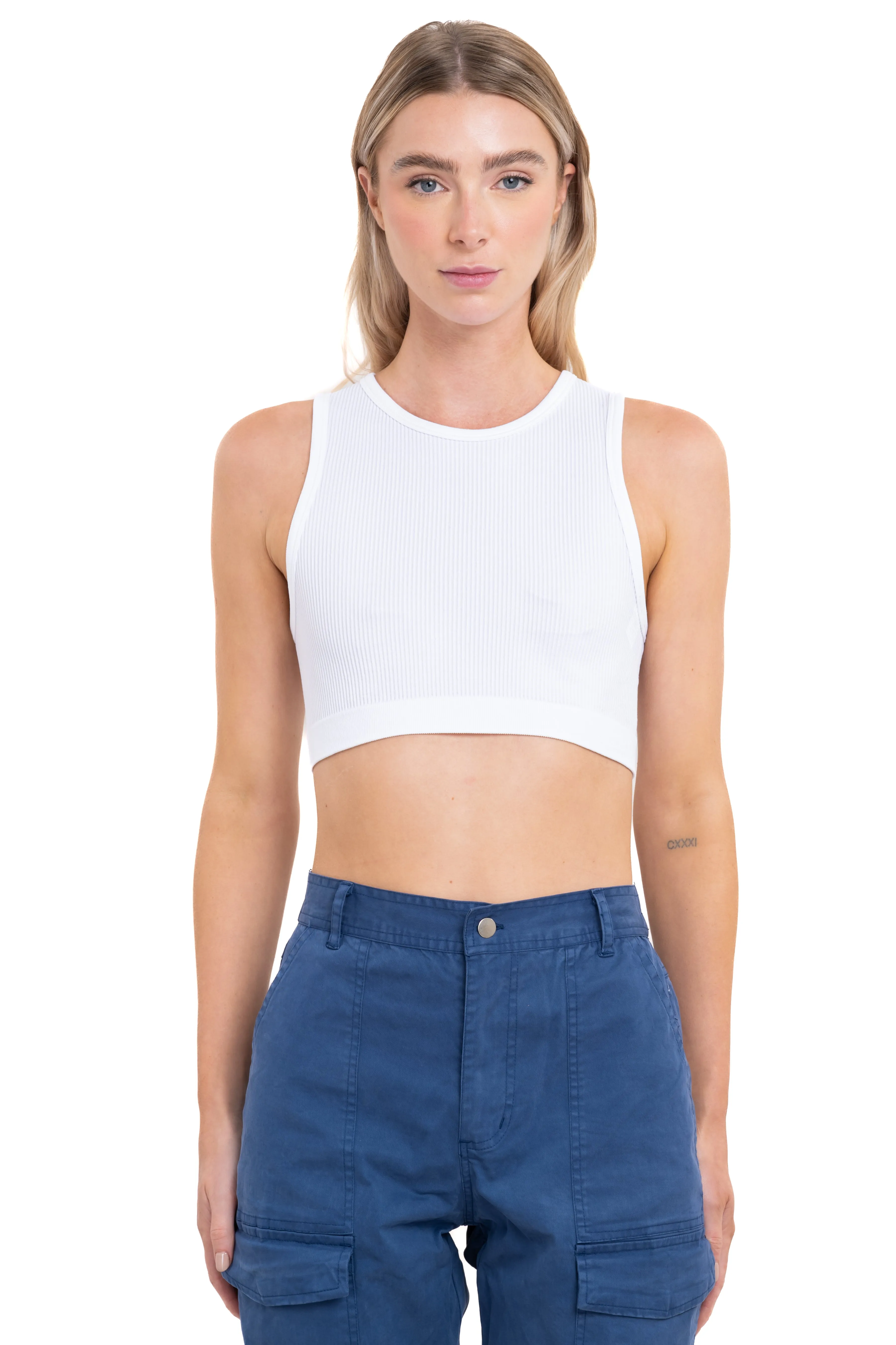 Top crop acanalado liso sold by Shasa product image thumbnail 2