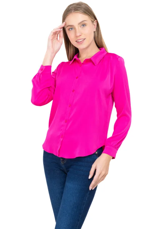 Camisa manga larga fruncido sold by Shasa