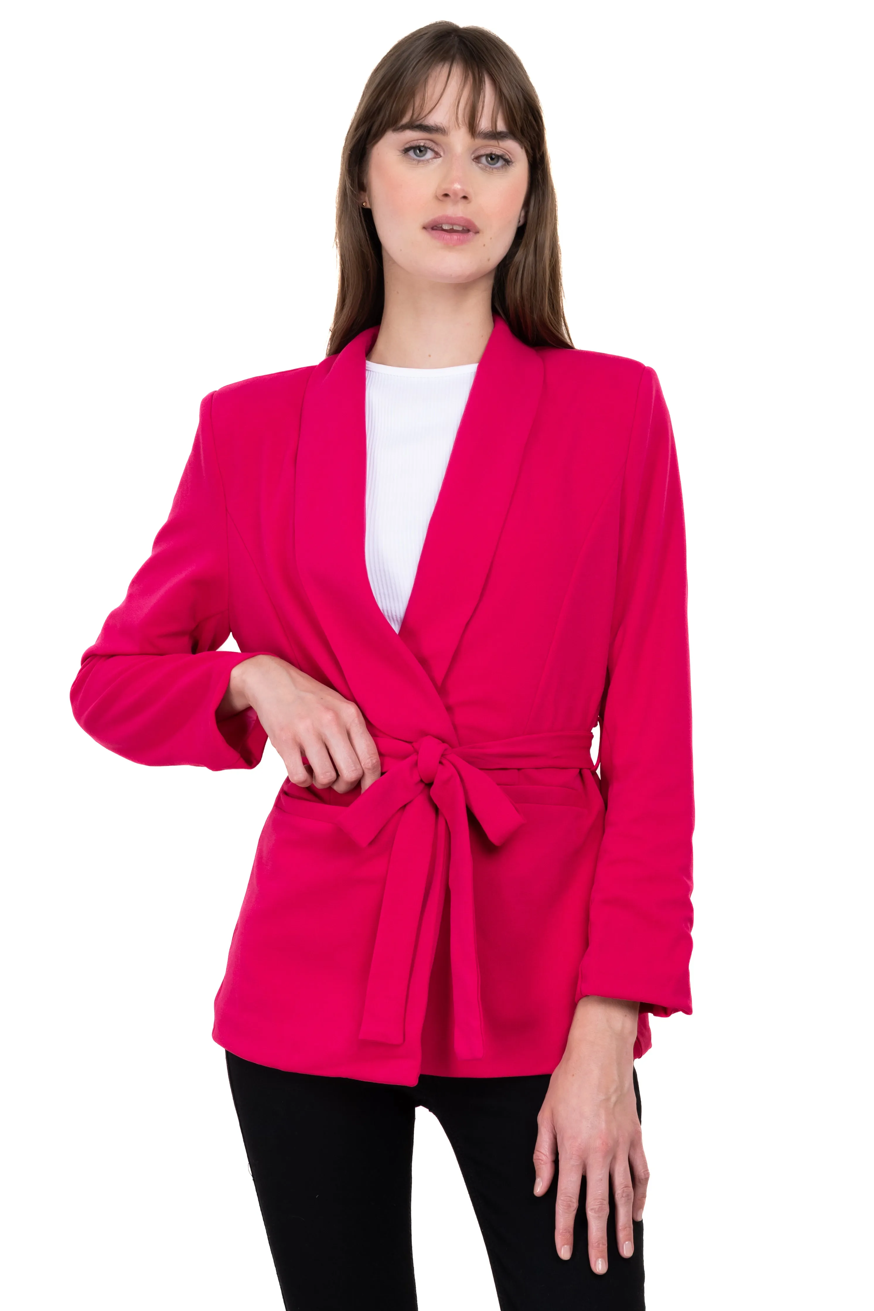 Saco con cinturon sold by Shasa