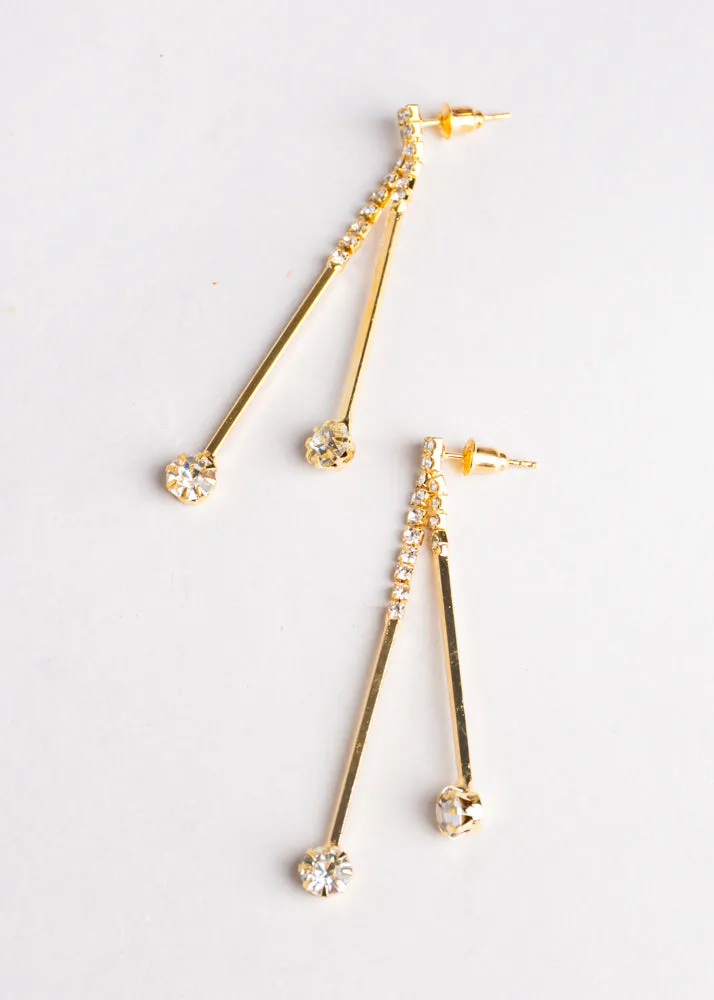 Aretes largos doble barra sold by Shasa