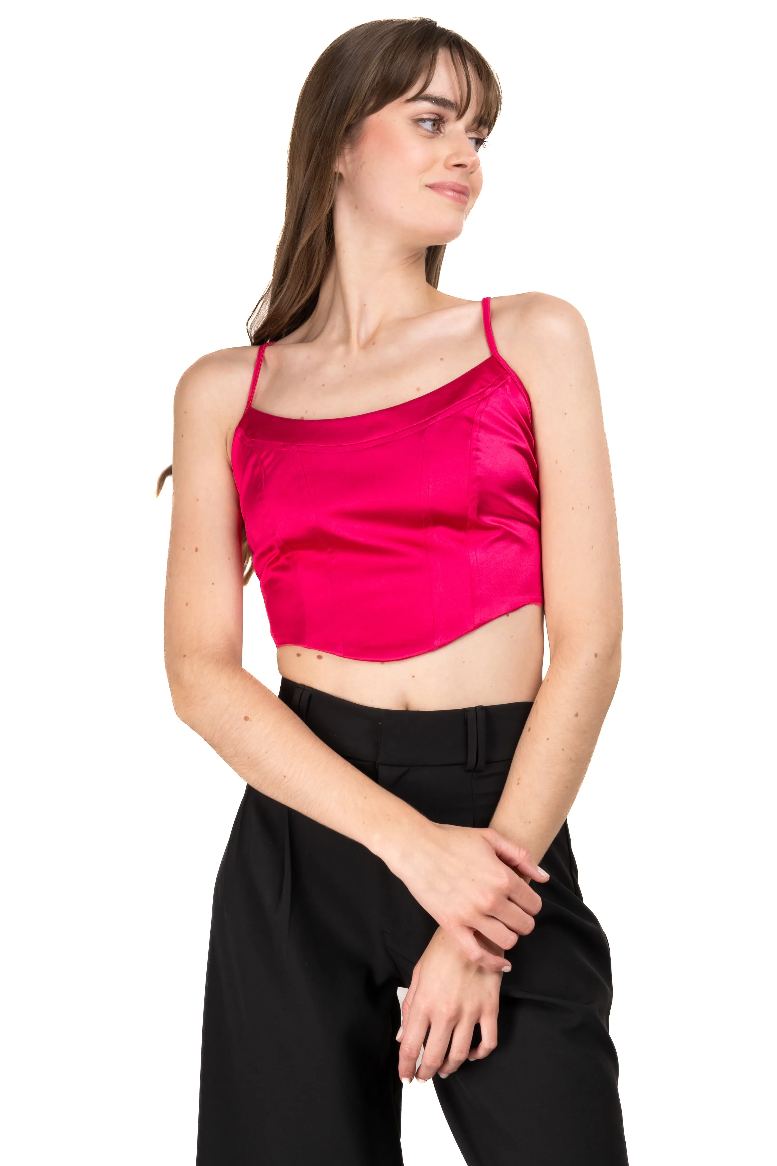 Top corset satín tirantes sold by Shasa