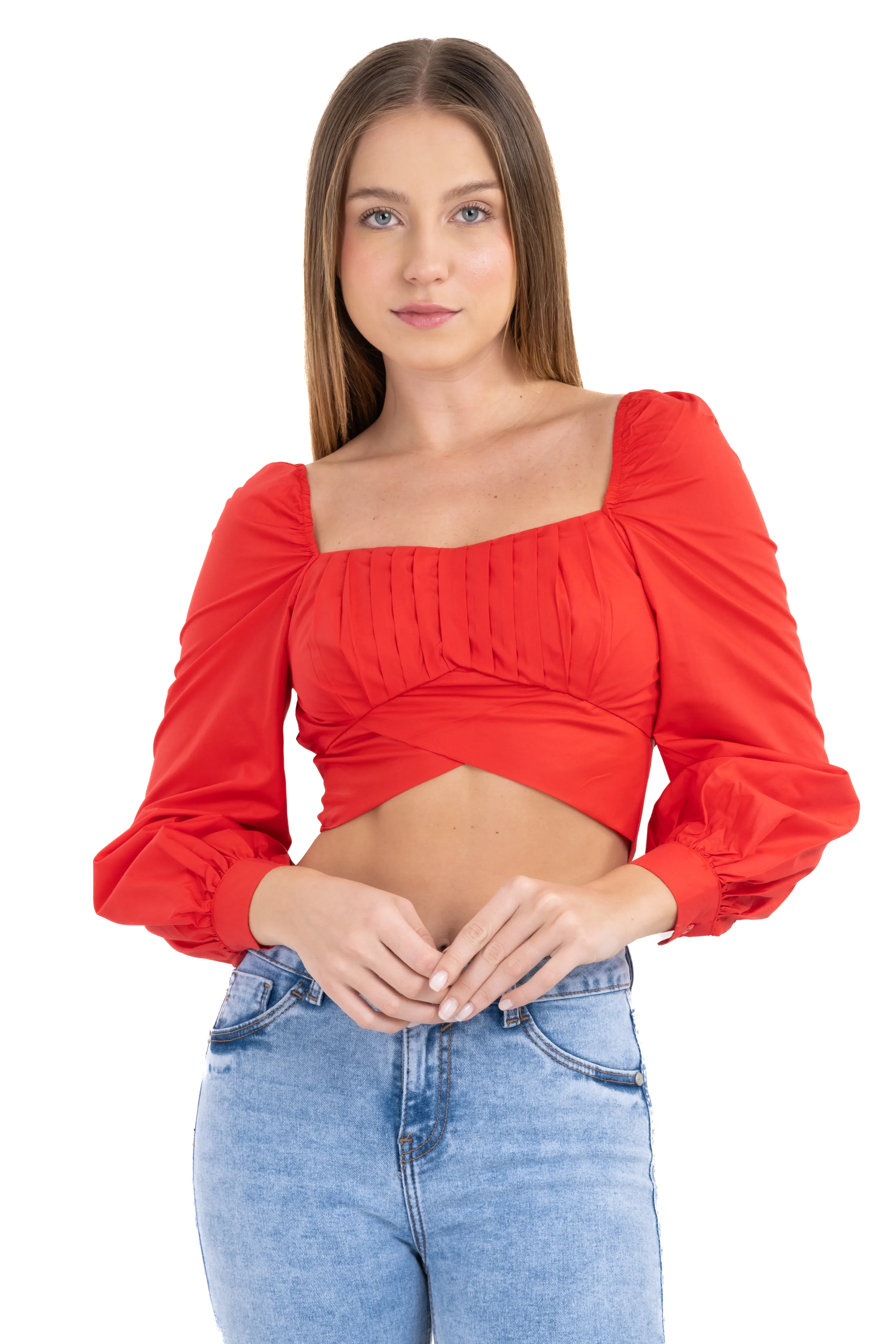 Blusa crop manga larga abullonada sold by Shasa product image thumbnail 2