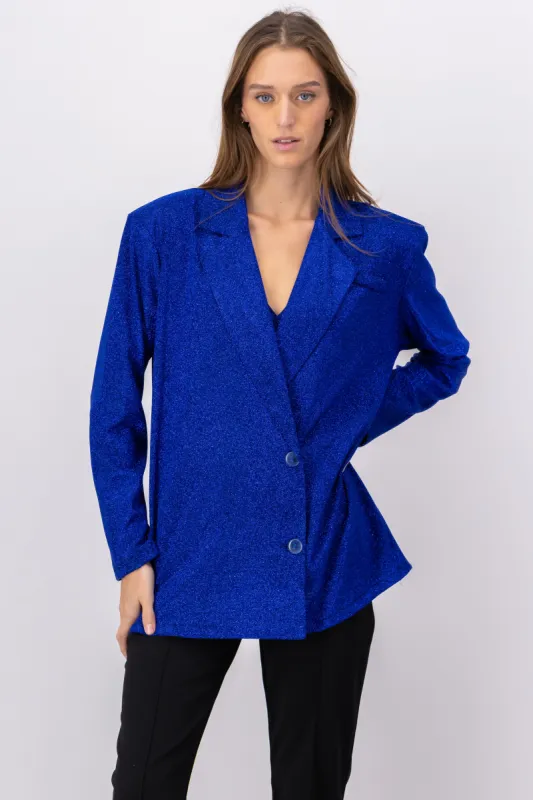 Blazer largo botones cruzados brillos sold by Shasa