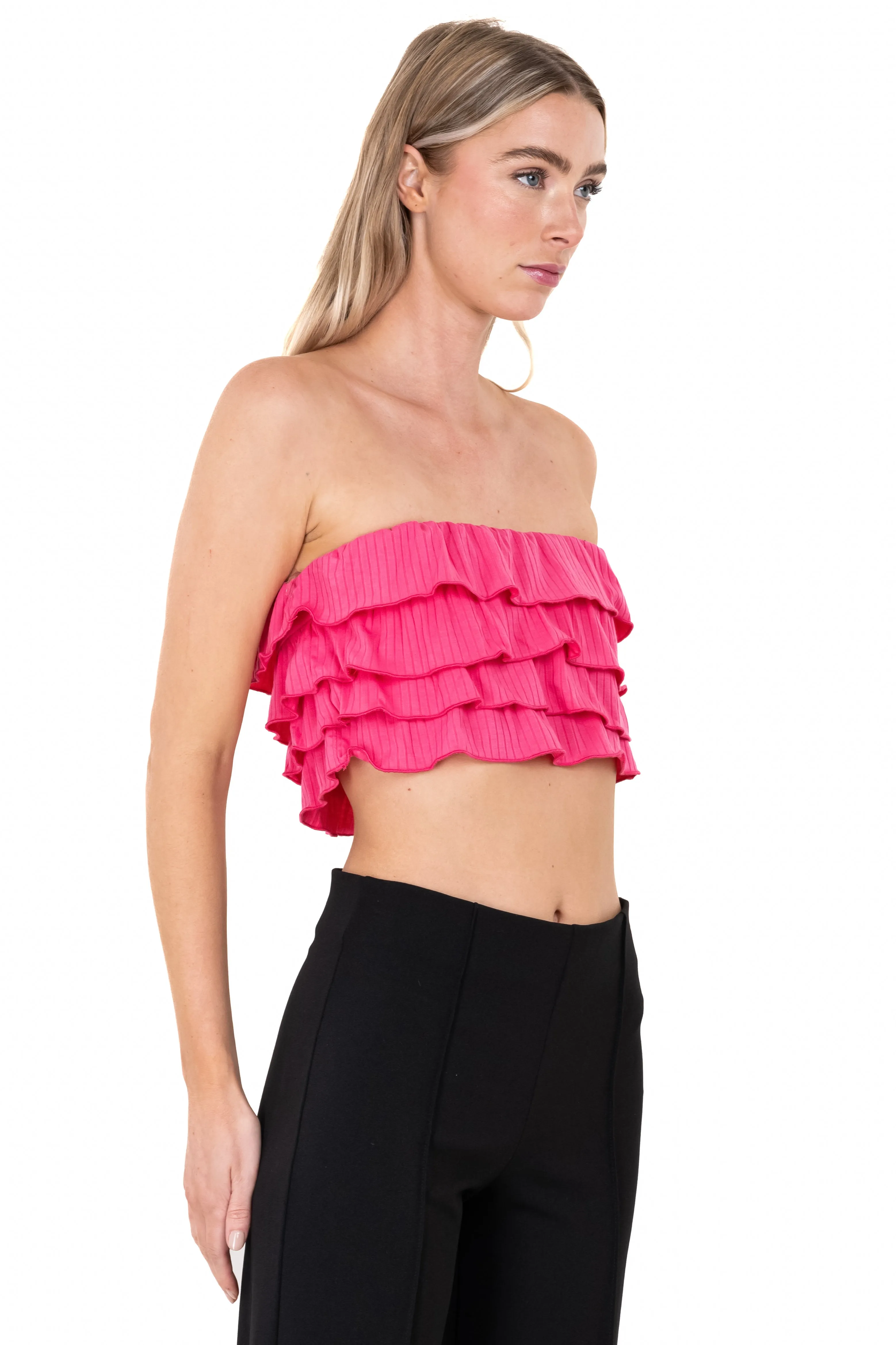 Top crop olanes strapless sold by Shasa product image thumbnail 2