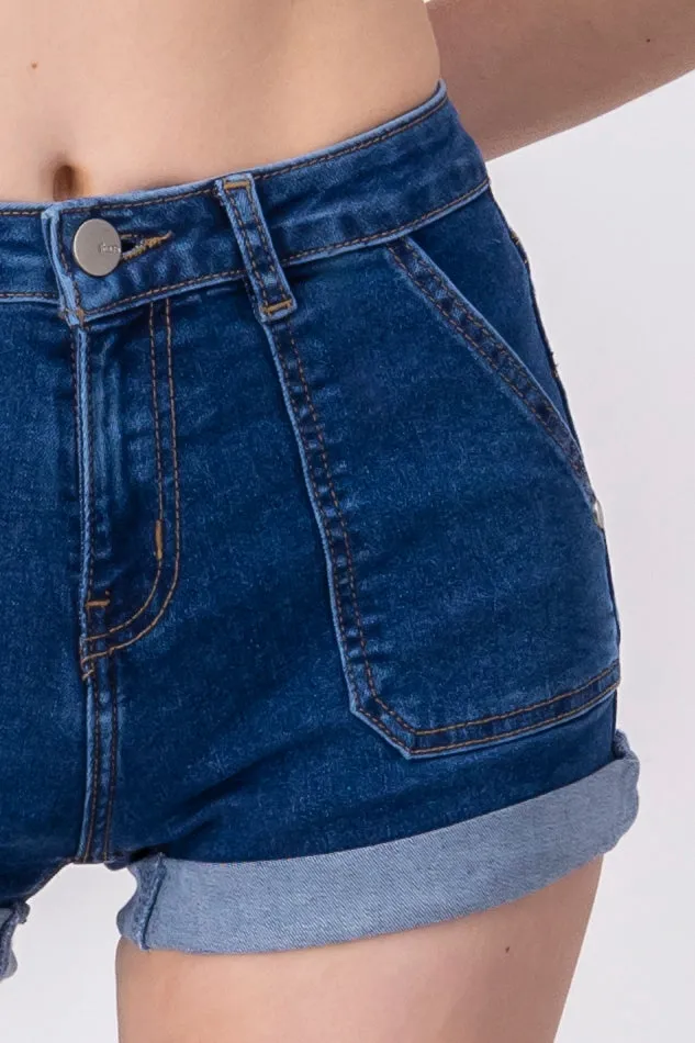 Short denim bolsas dobladillo sold by Shasa product image thumbnail 5