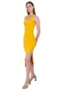 Vestido midi textura abertura sold by Shasa