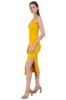 Vestido midi textura abertura sold by Shasa