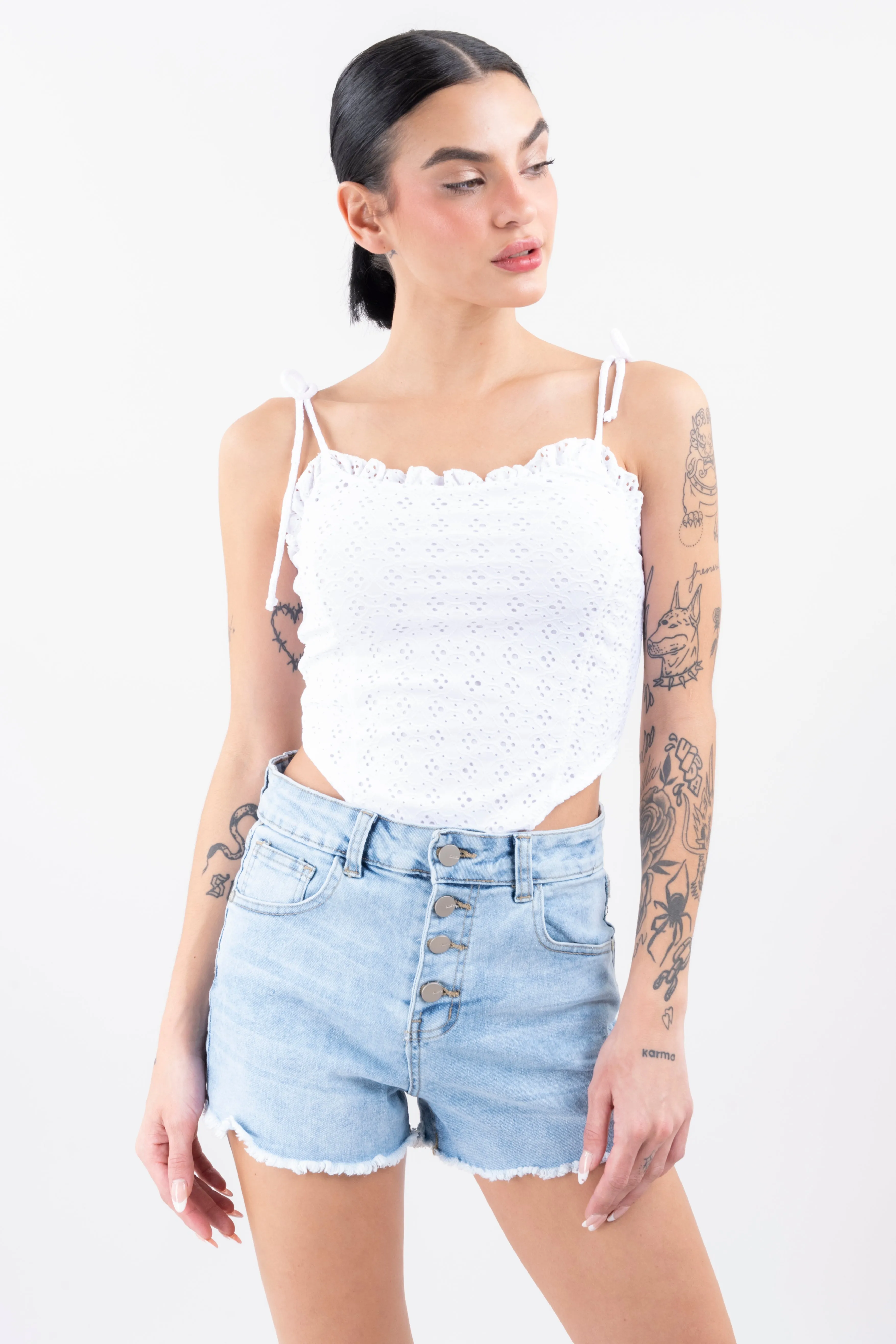 Corset flores eyelet sold by Shasa product image thumbnail 2