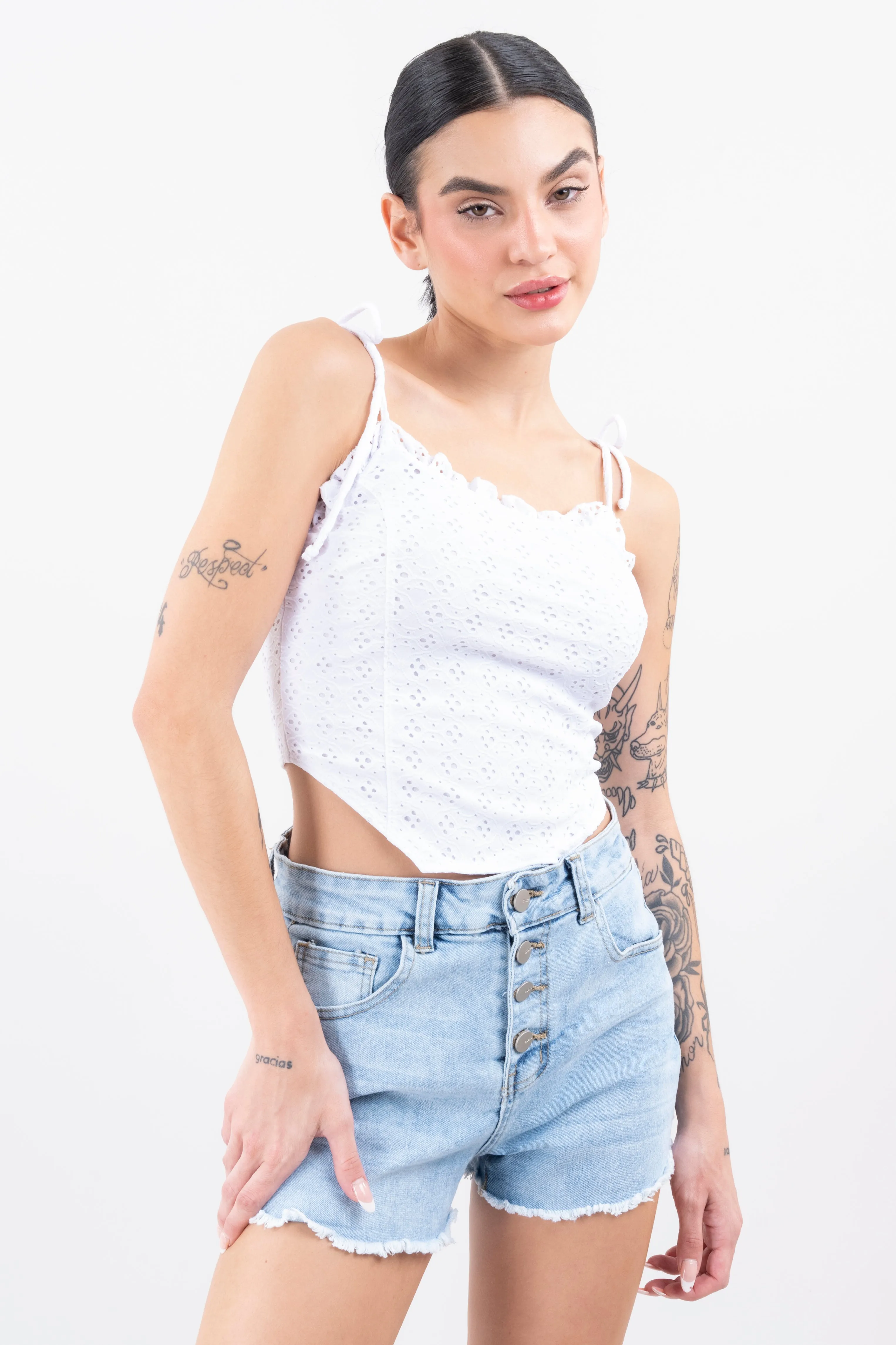 Corset flores eyelet sold by Shasa