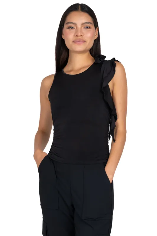 Top cuello redondo  flor sold by Shasa