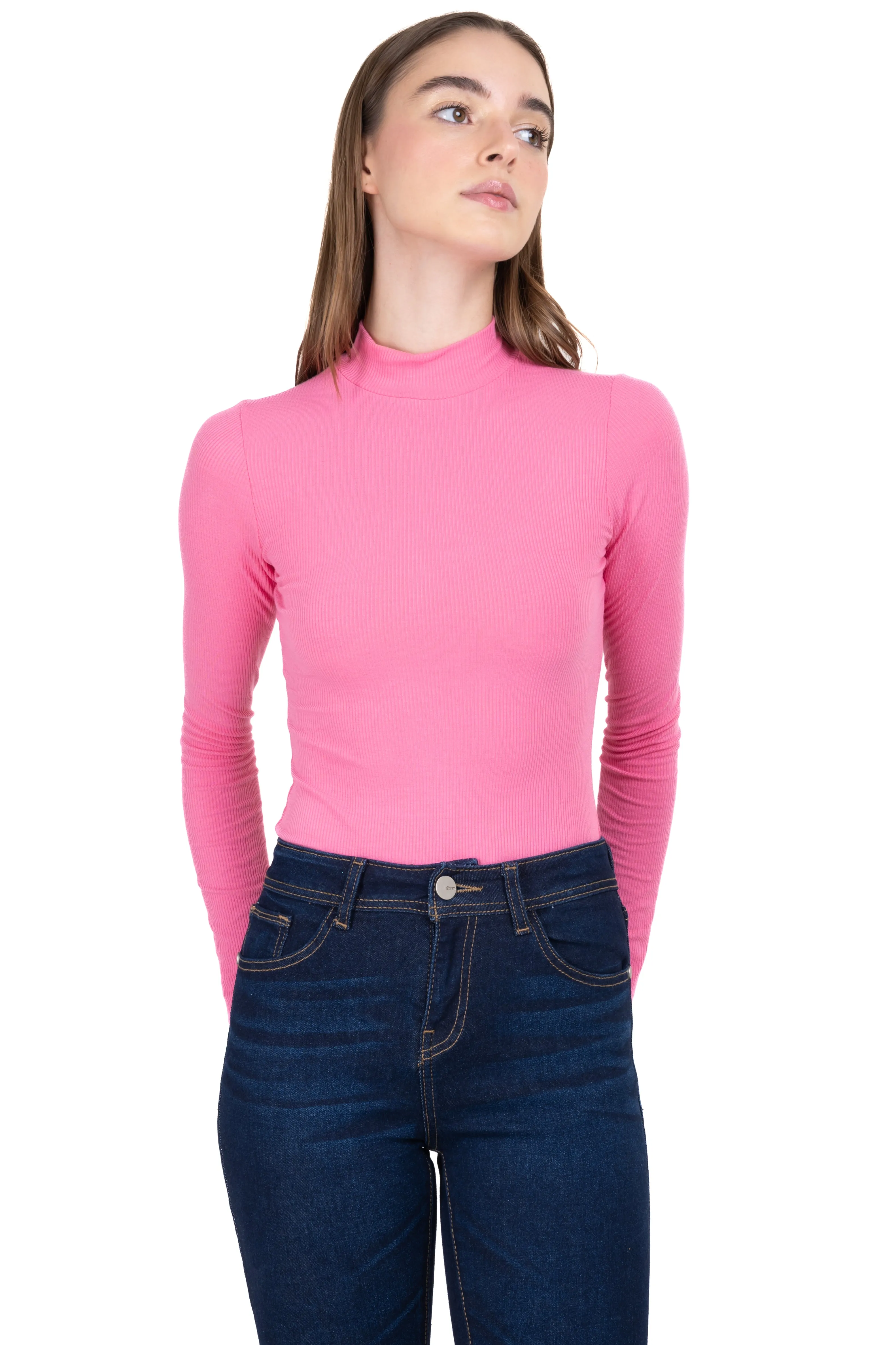 Bodysuit cuello alto acanalado sold by Shasa