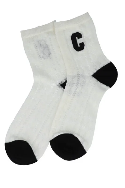 Calcetas bicolor letra made by Shasa