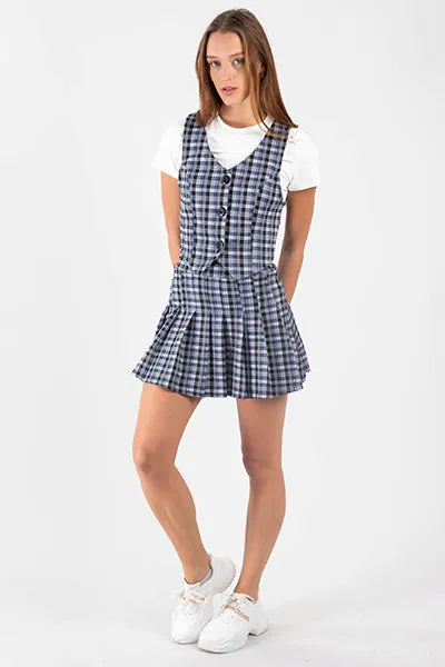 Falda mini tableada cuadros sold by Shasa