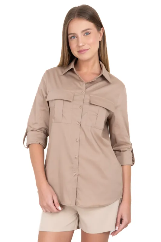 Camisa Cargo Elevadores Mangas sold by Shasa