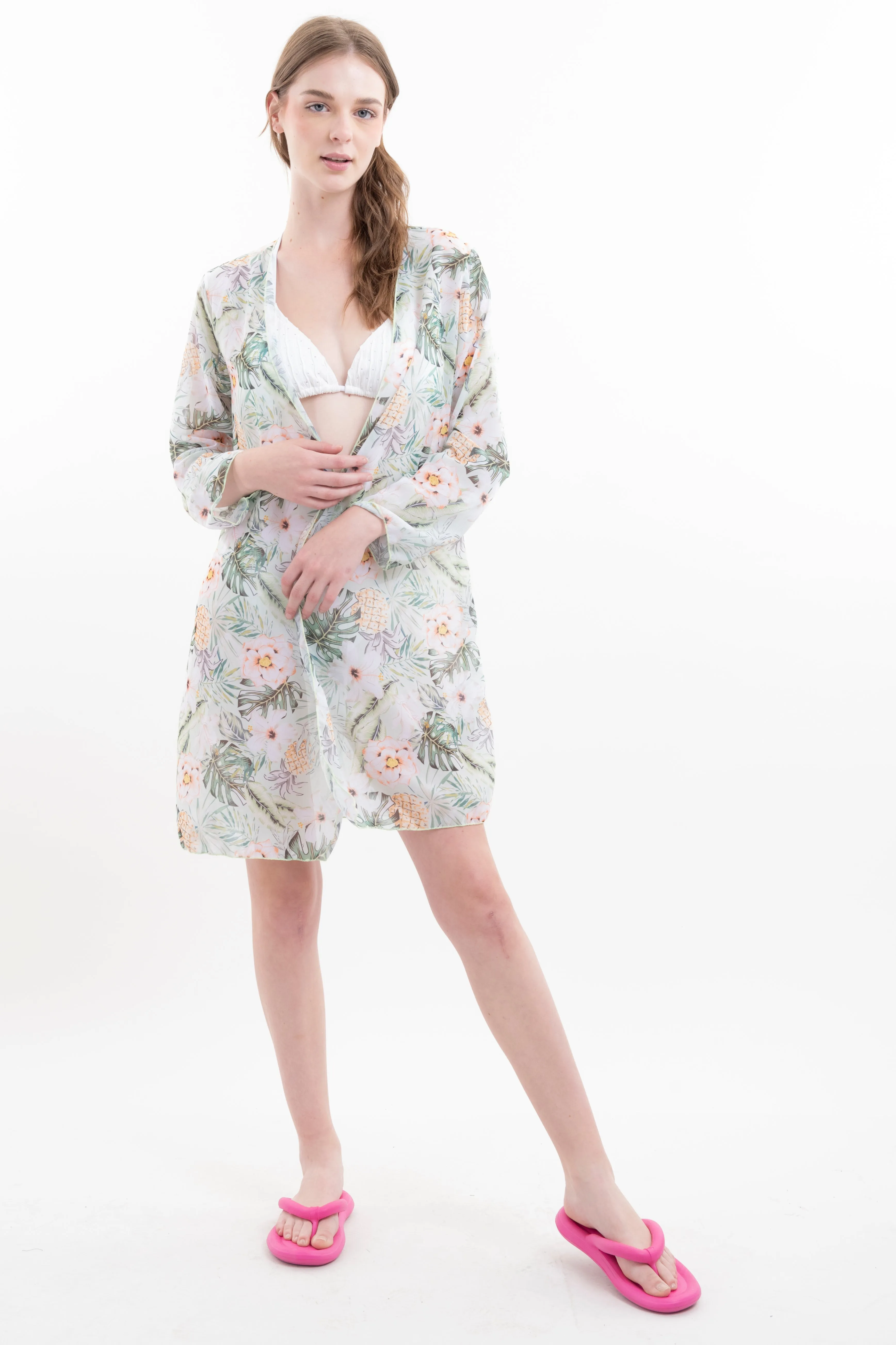 Kimono midi tropical sold by Shasa