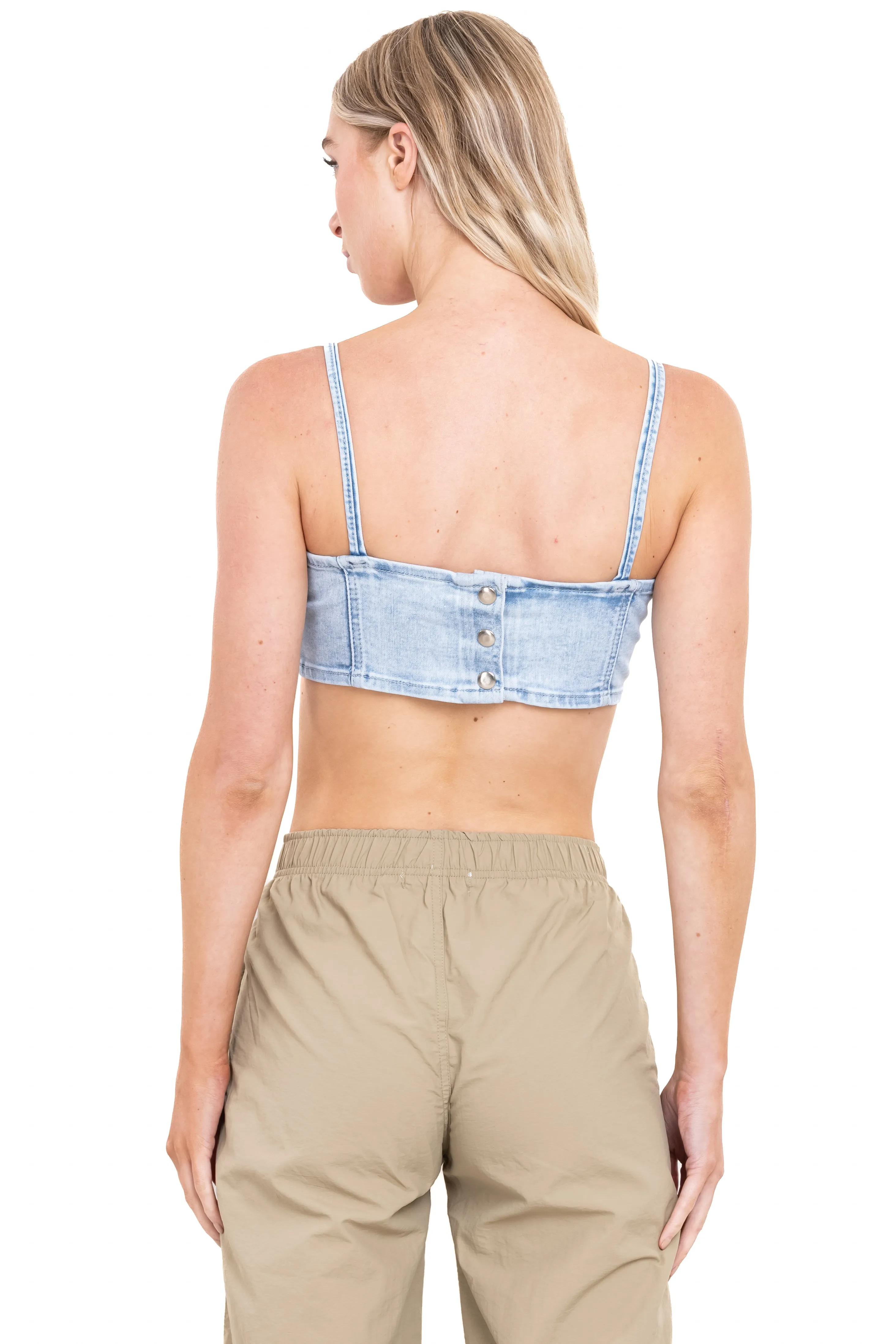 Top crop denim tirantes sold by Shasa product image thumbnail 4