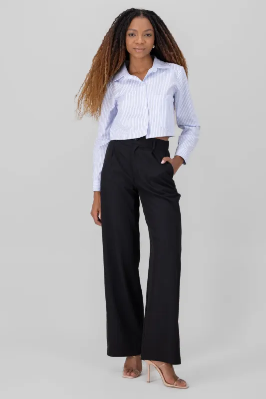 Pantalón Recto Pinzas Bolsillos sold by Shasa