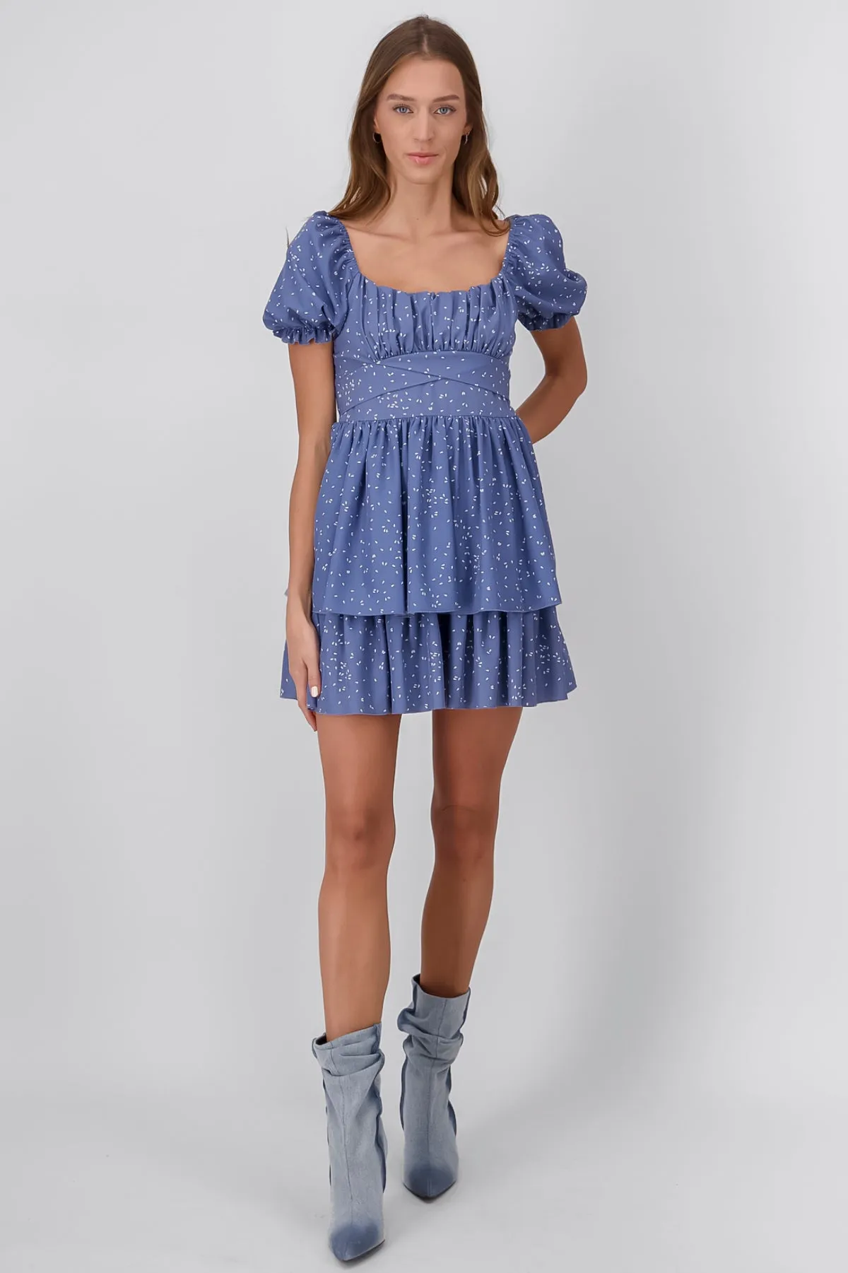 Vestido Mini Manga Abullonada sold by Shasa