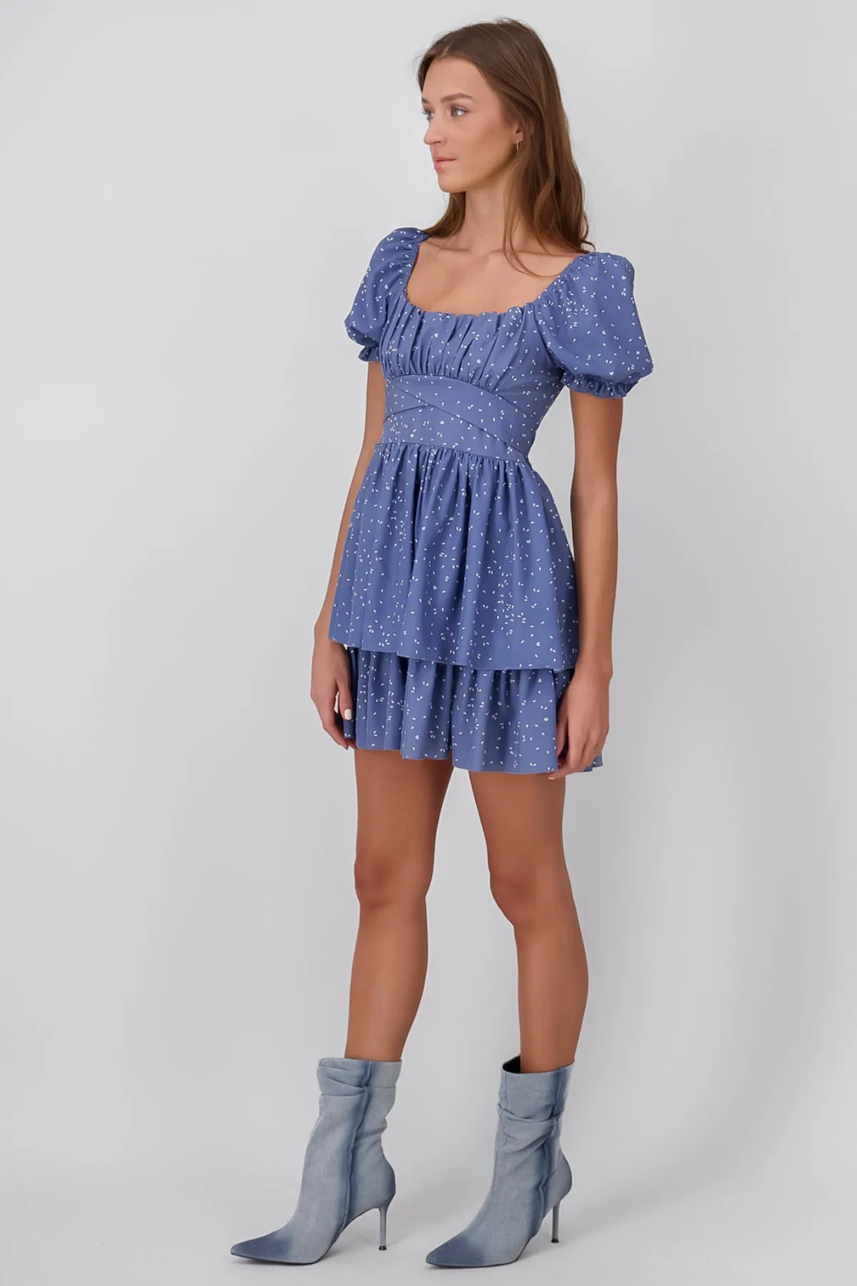 Vestido Mini Manga Abullonada sold by Shasa product image thumbnail 3