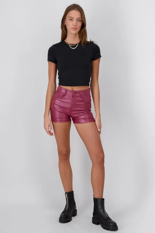 Short Efecto Piel Dobladillo sold by Shasa