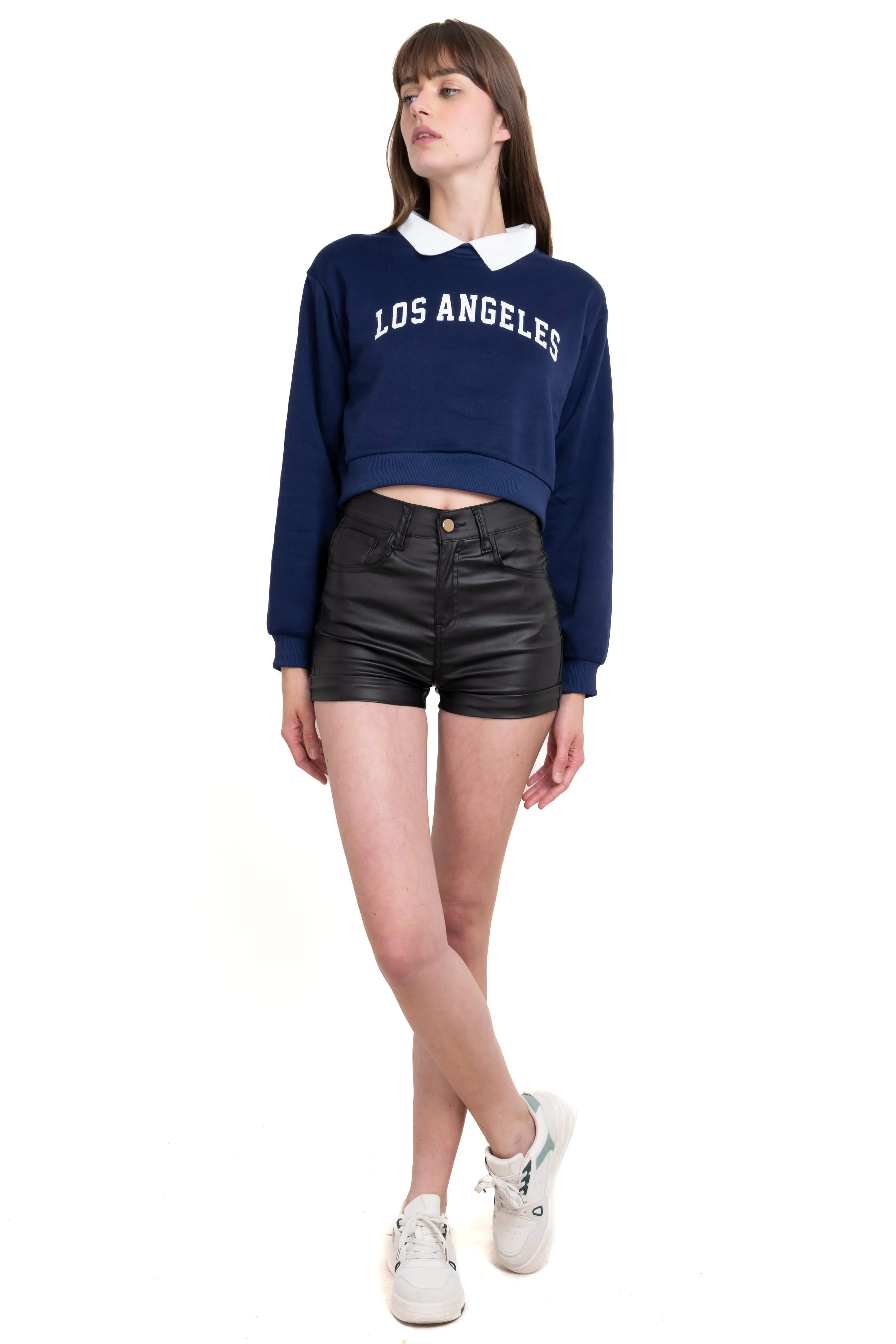 Short Efecto Piel Dobladillo sold by Shasa