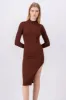 Vestido midi liso abertura pierna sold by Shasa