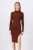 Vestido midi liso abertura pierna sold by Shasa