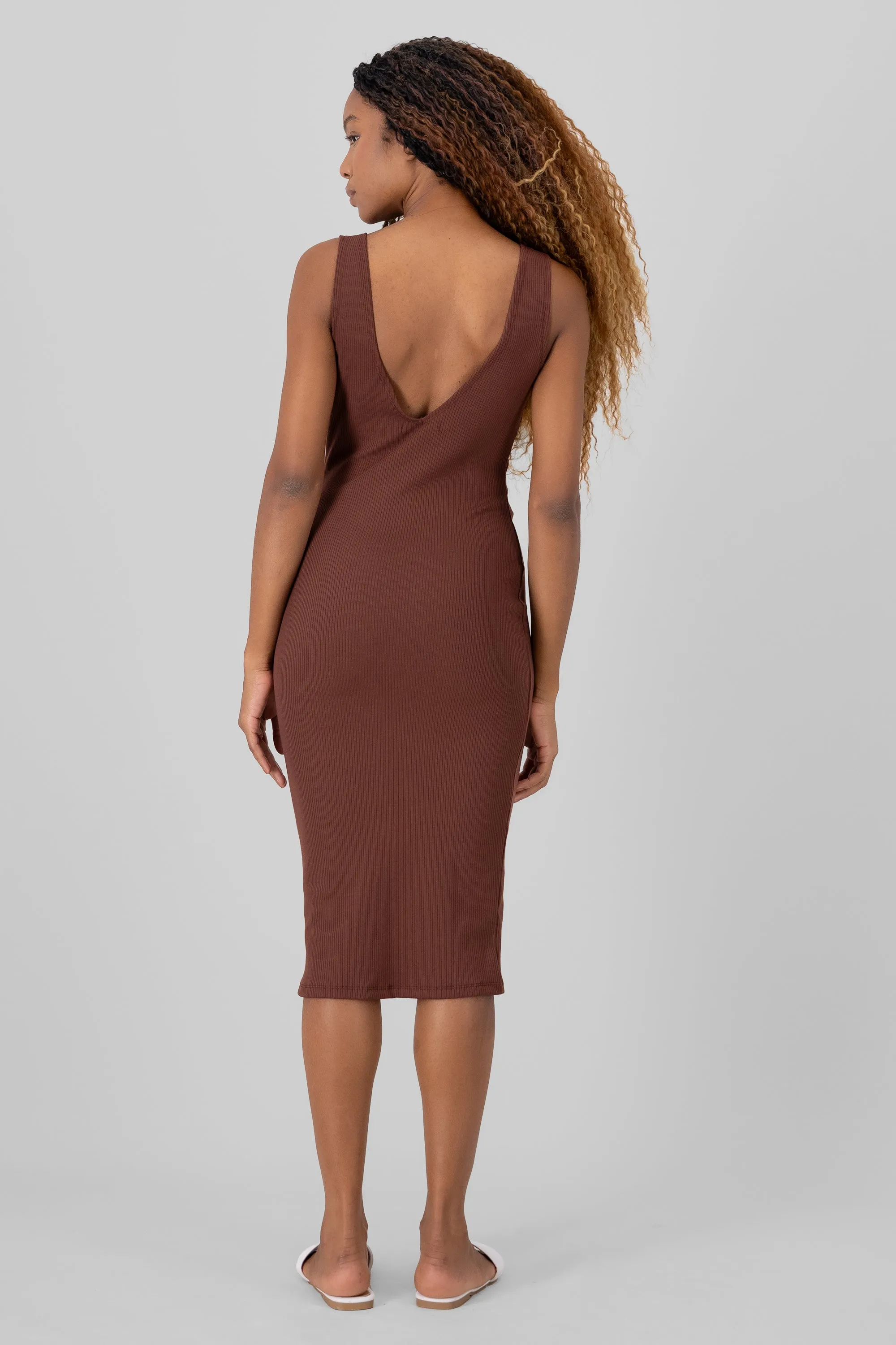 Vestido Midi Acanalado Liso sold by Shasa product image thumbnail 4
