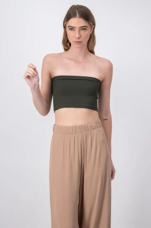 Top Tubo Strapless Rib sold by Shasa