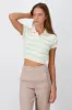 Top tejido cuello polo rayas sold by Shasa