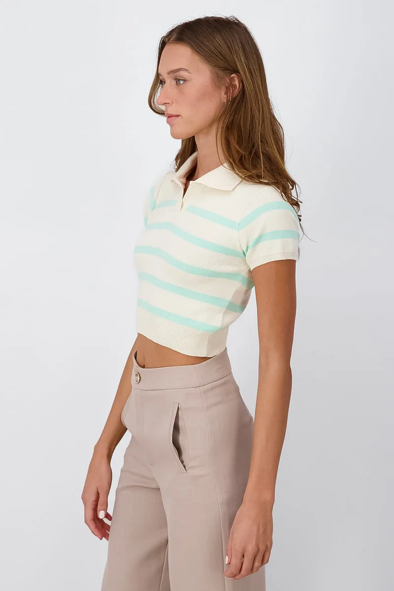 Top tejido cuello polo rayas sold by Shasa product image thumbnail 3