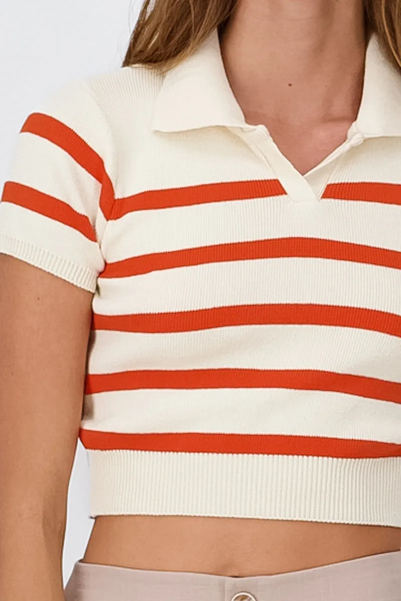 Top tejido cuello polo rayas sold by Shasa product image thumbnail 5